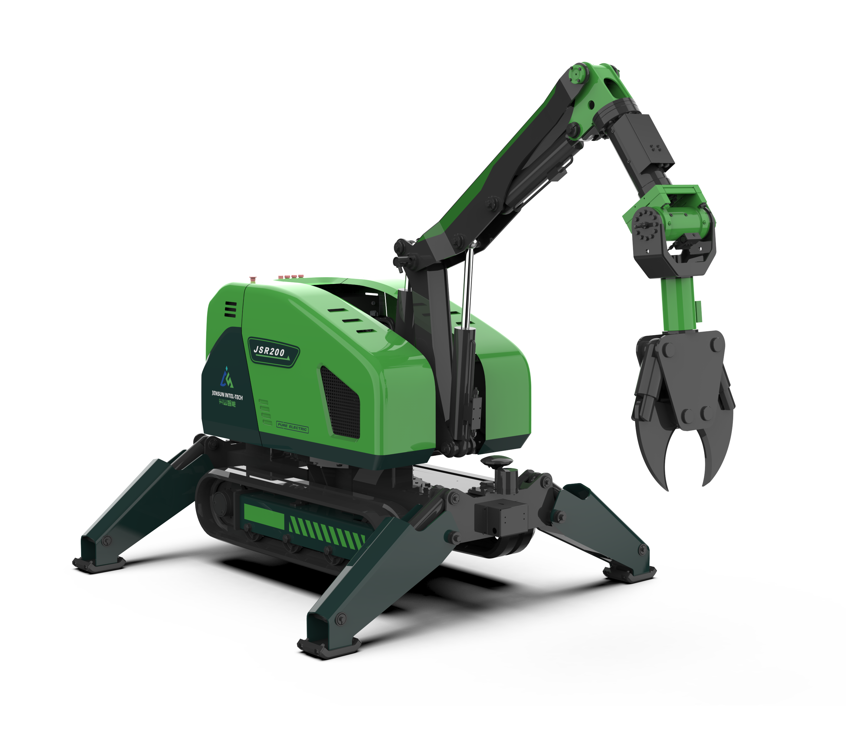 Unmanned demolition machine，Remote control，Unmanned control，Building demolition，metallurgical slagging，