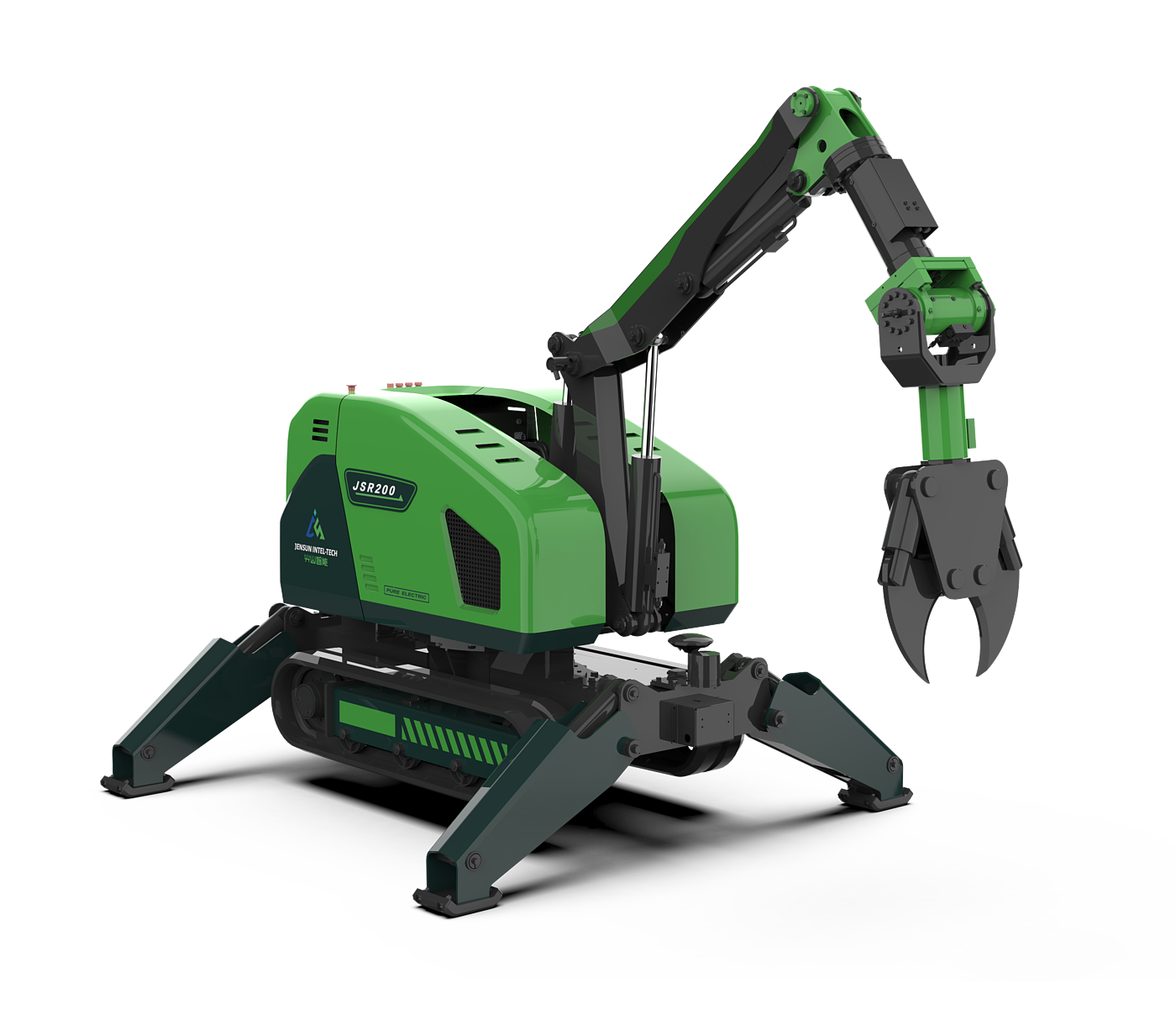 Unmanned demolition machine，Remote control，Unmanned control，Building demolition，metallurgical slagging，