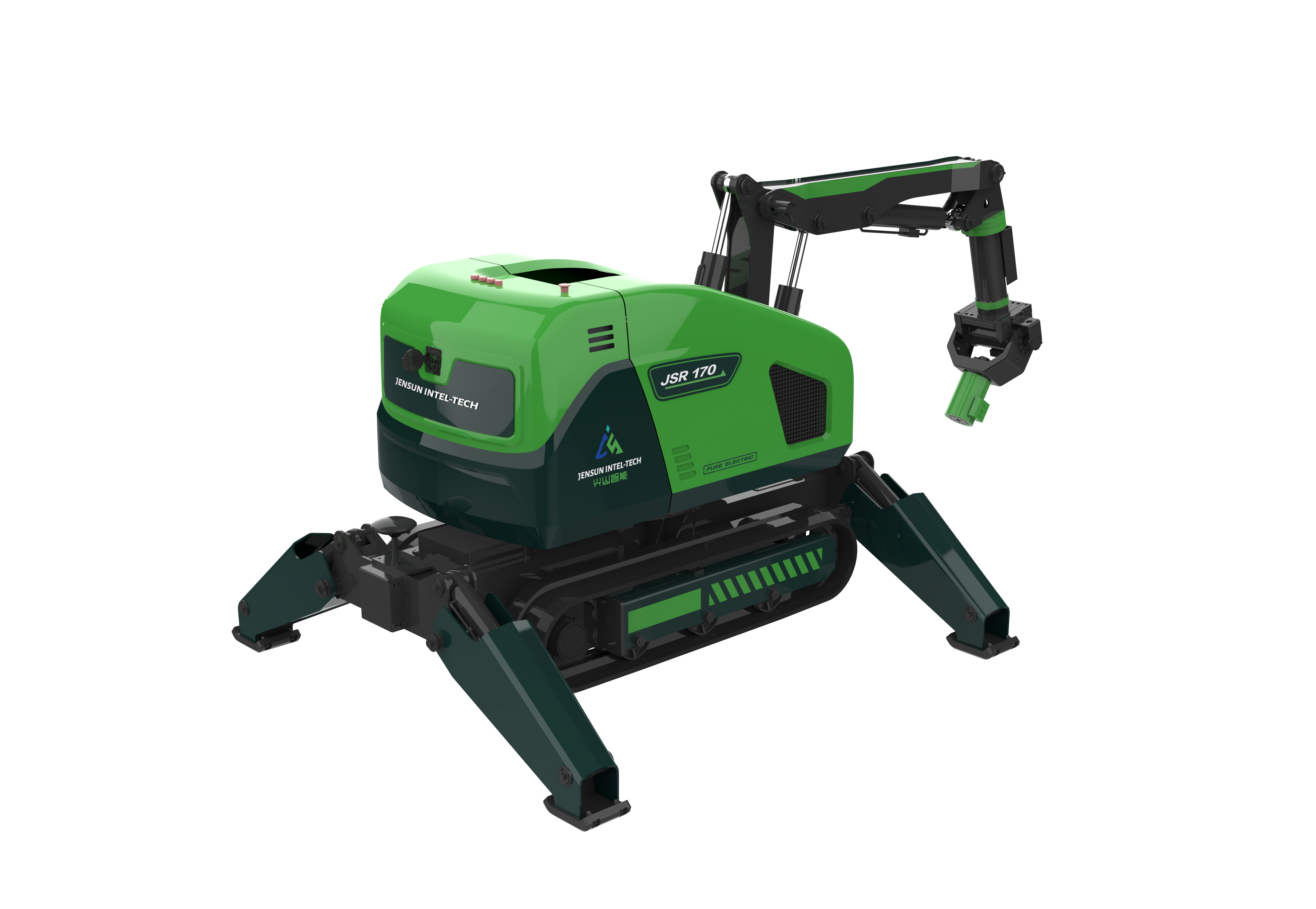 Unmanned demolition machine，Remote control，Unmanned control，Building demolition，metallurgical slagging，