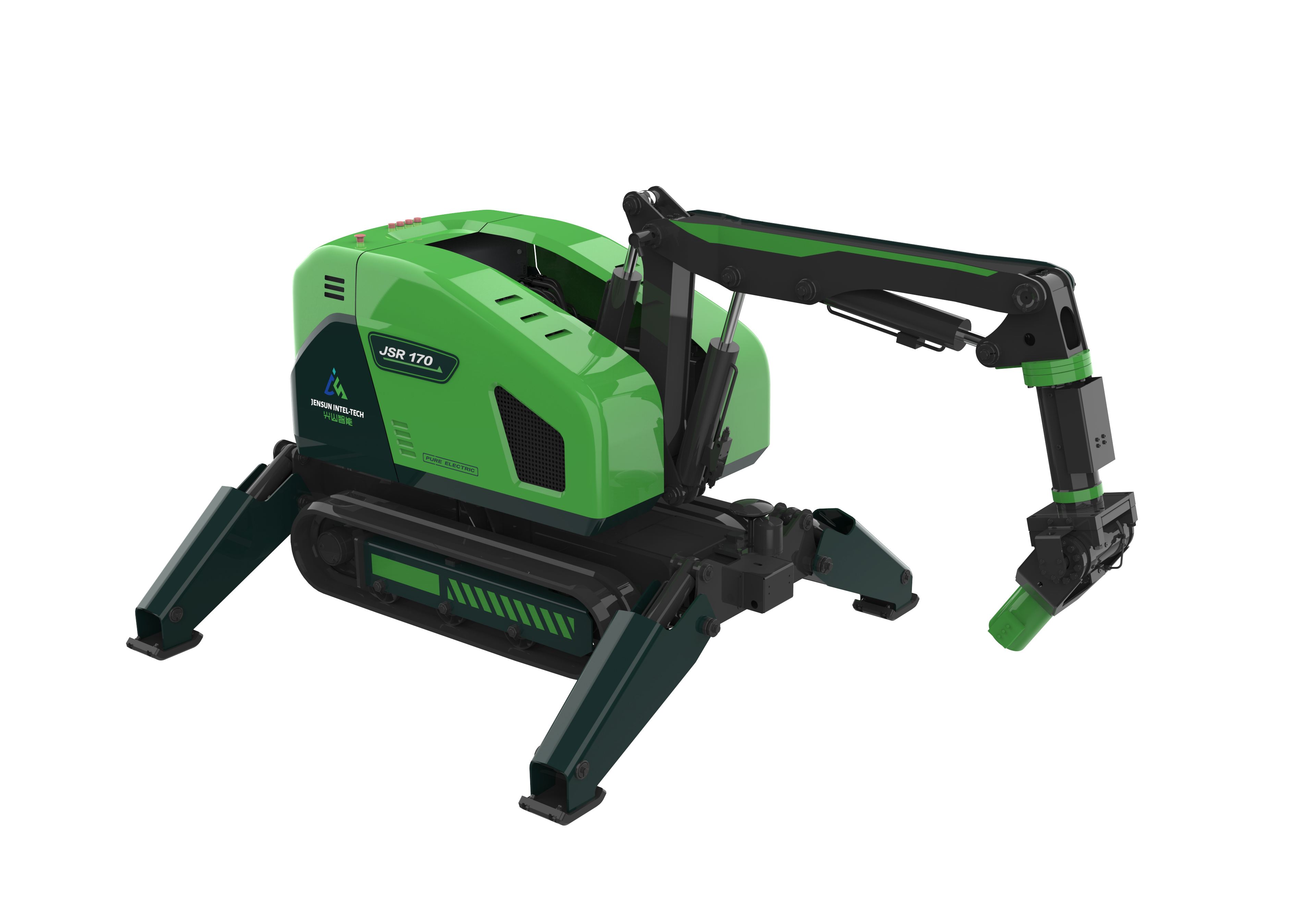 Unmanned demolition machine，Remote control，Unmanned control，Building demolition，metallurgical slagging，