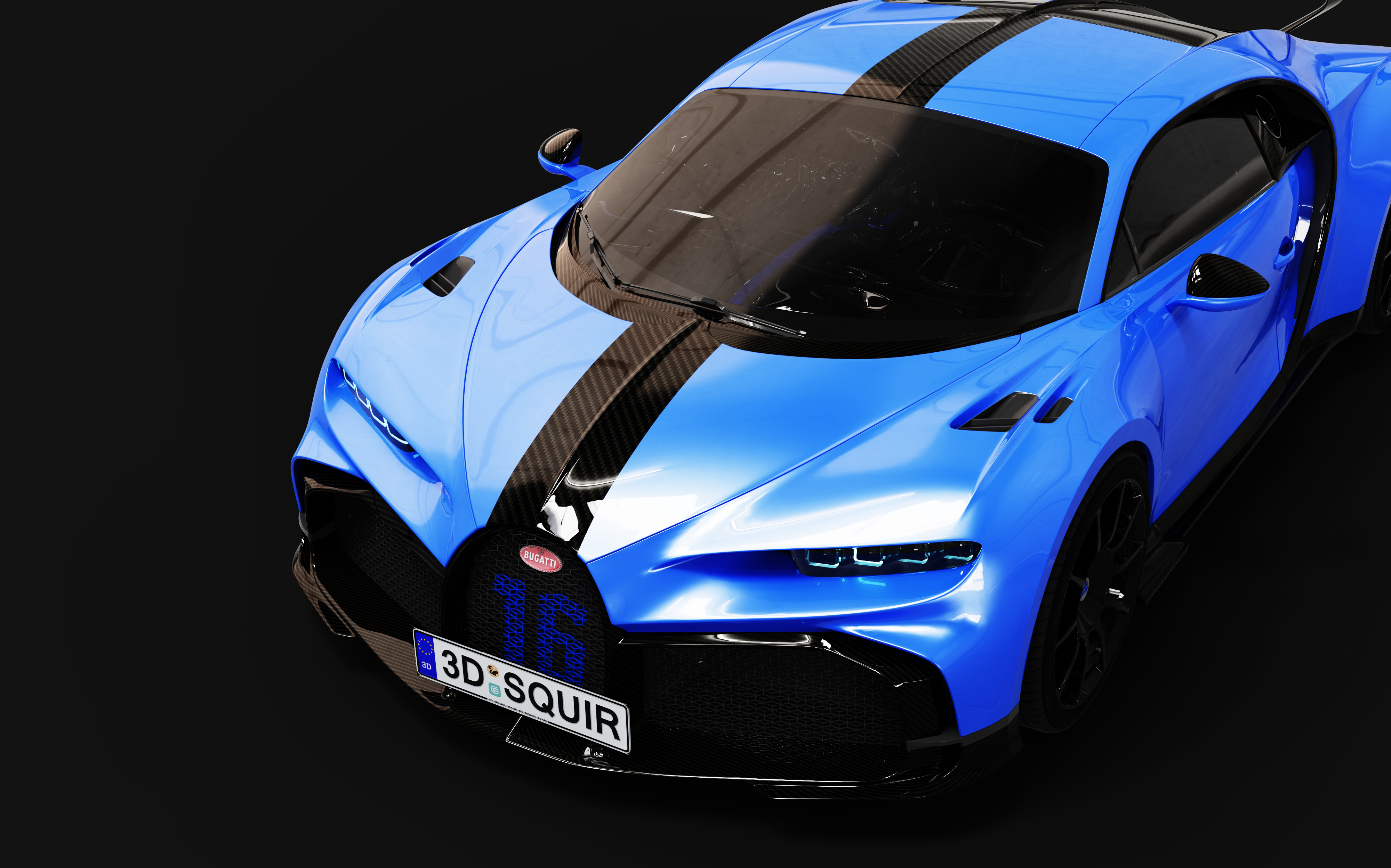 Bugatti，vehicle，automobile，Render，Super run，