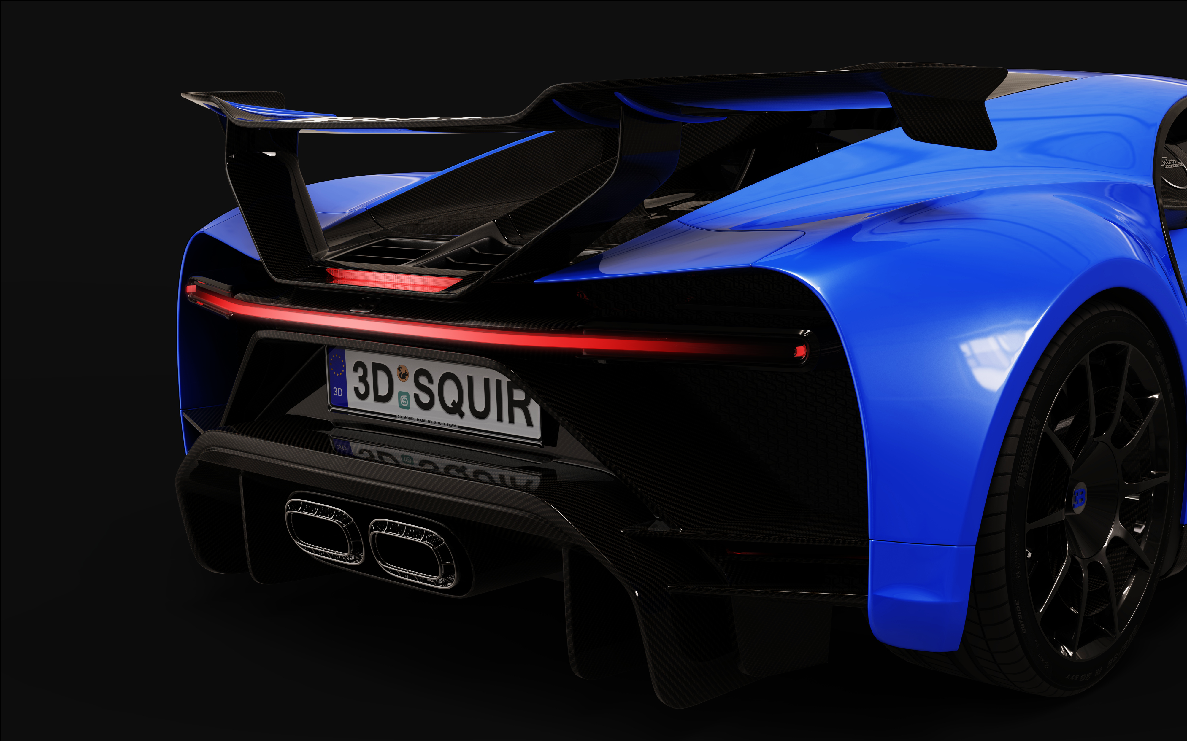 Bugatti，vehicle，automobile，Render，Super run，