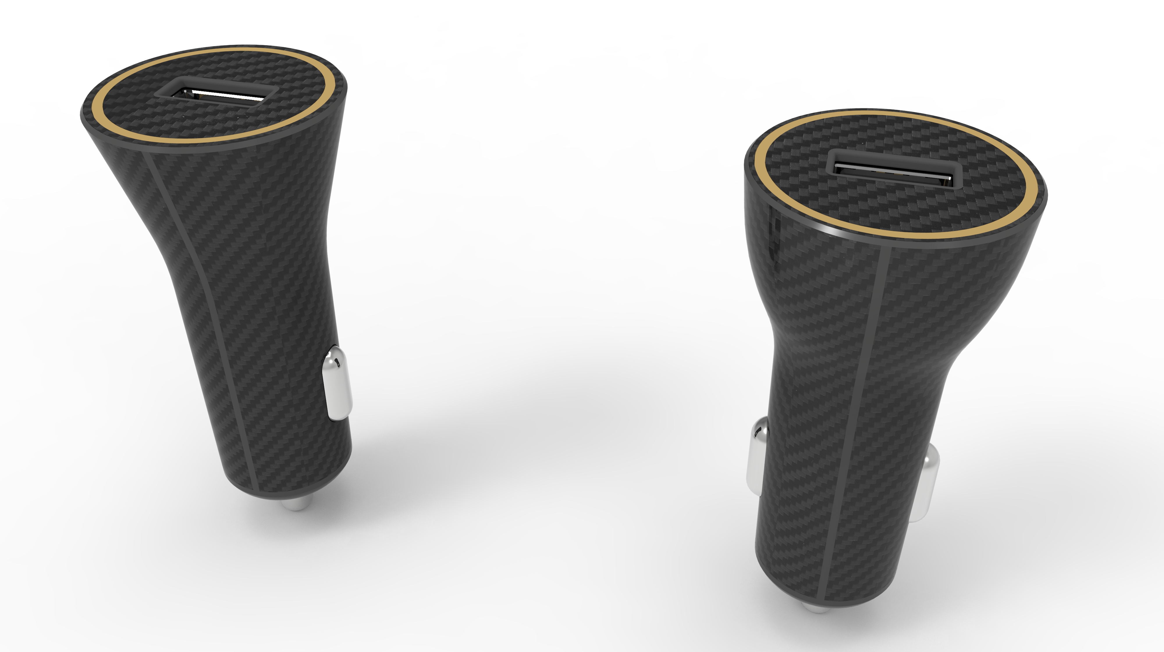 Quick charging QC3 0 cigarette lighter plug，Carbon fiber car charger universal quick charging，Carbon fiber with fast charging USB interface，