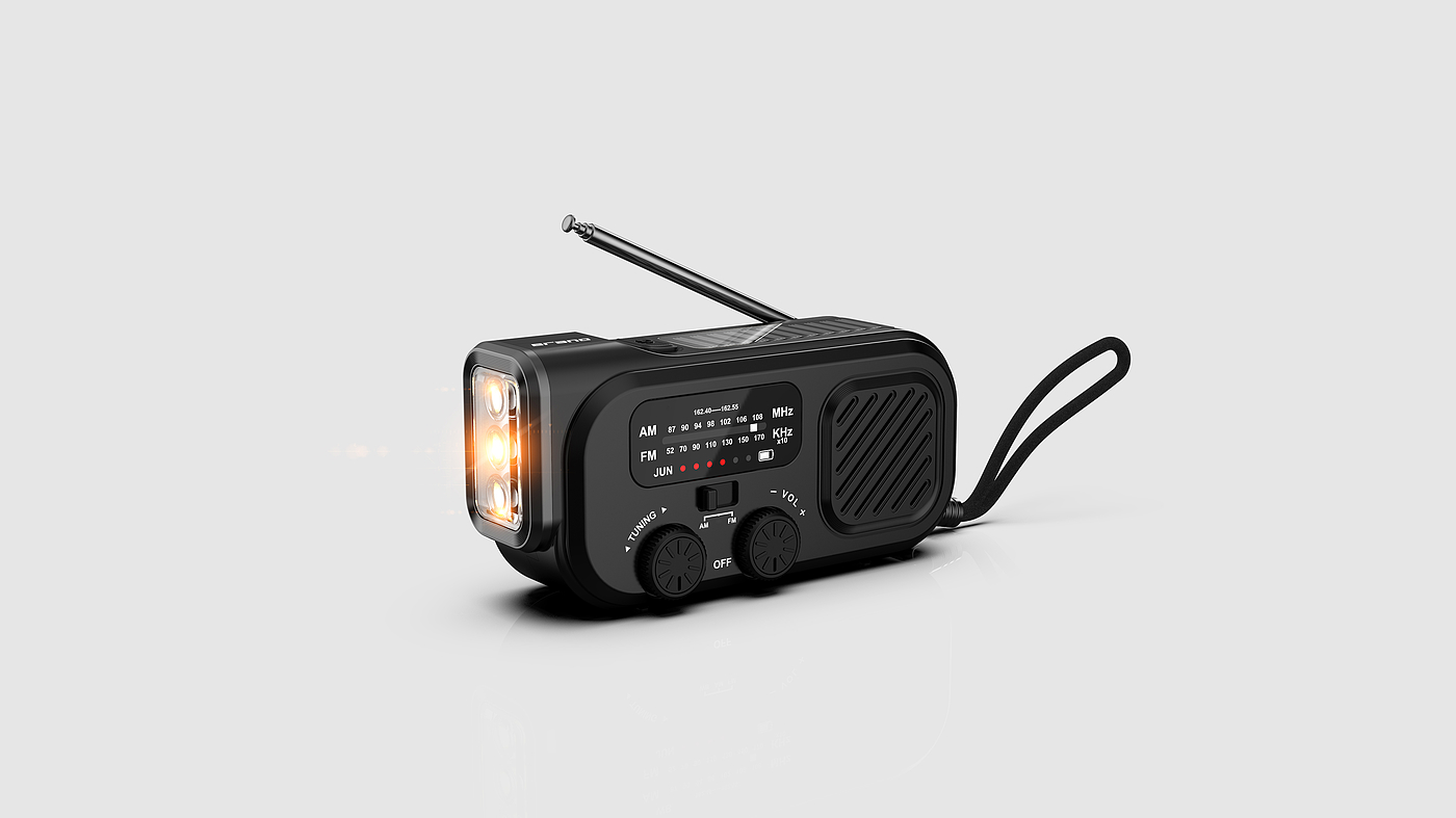 Flashlight，radio，outdoors，multi-function，