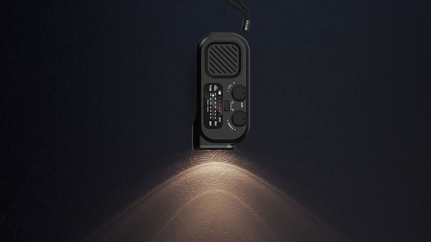 Flashlight，radio，outdoors，multi-function，