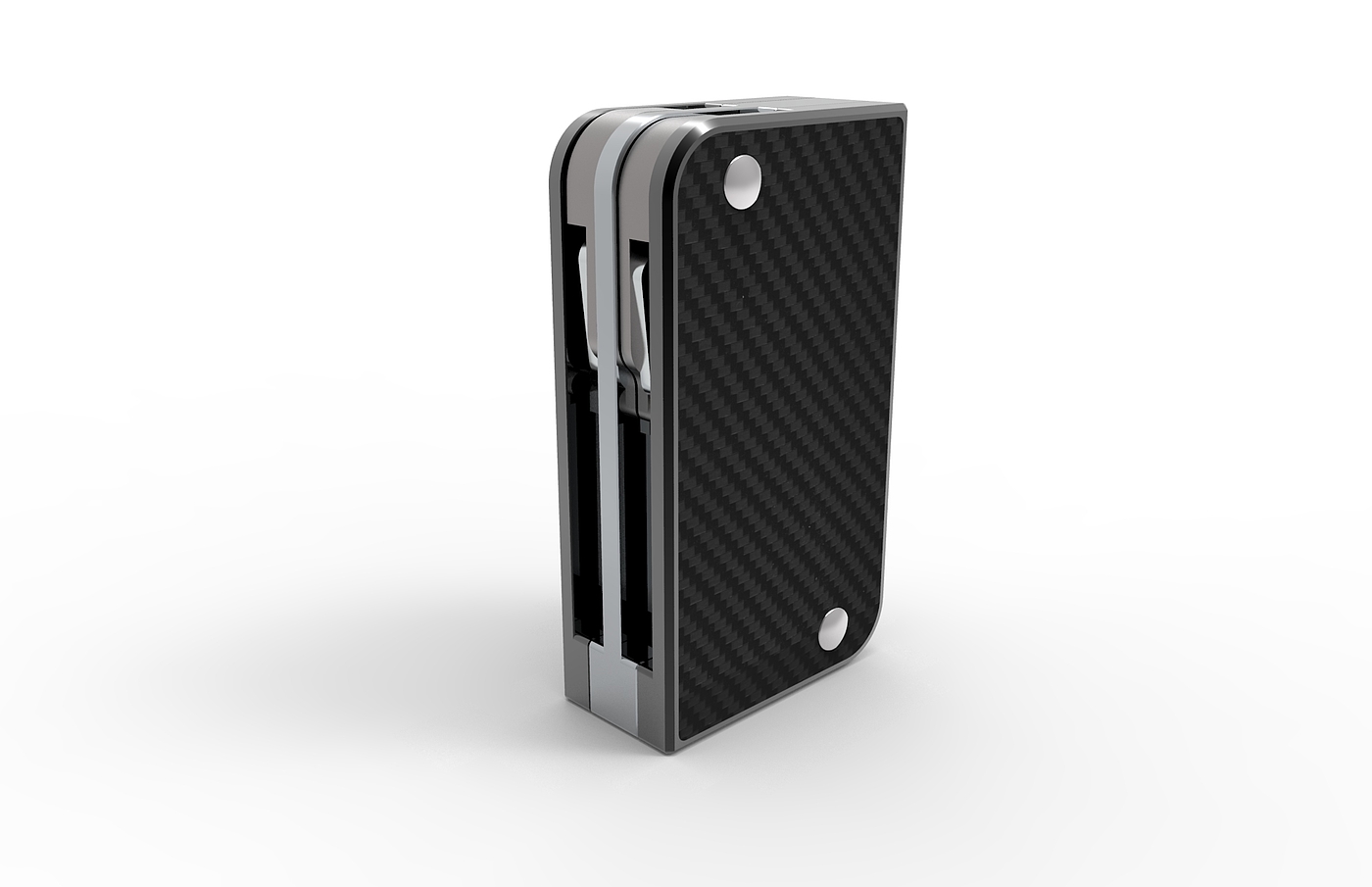 Carbon fiber decorative key bag，It can hold four keys，Built in GPS chip，