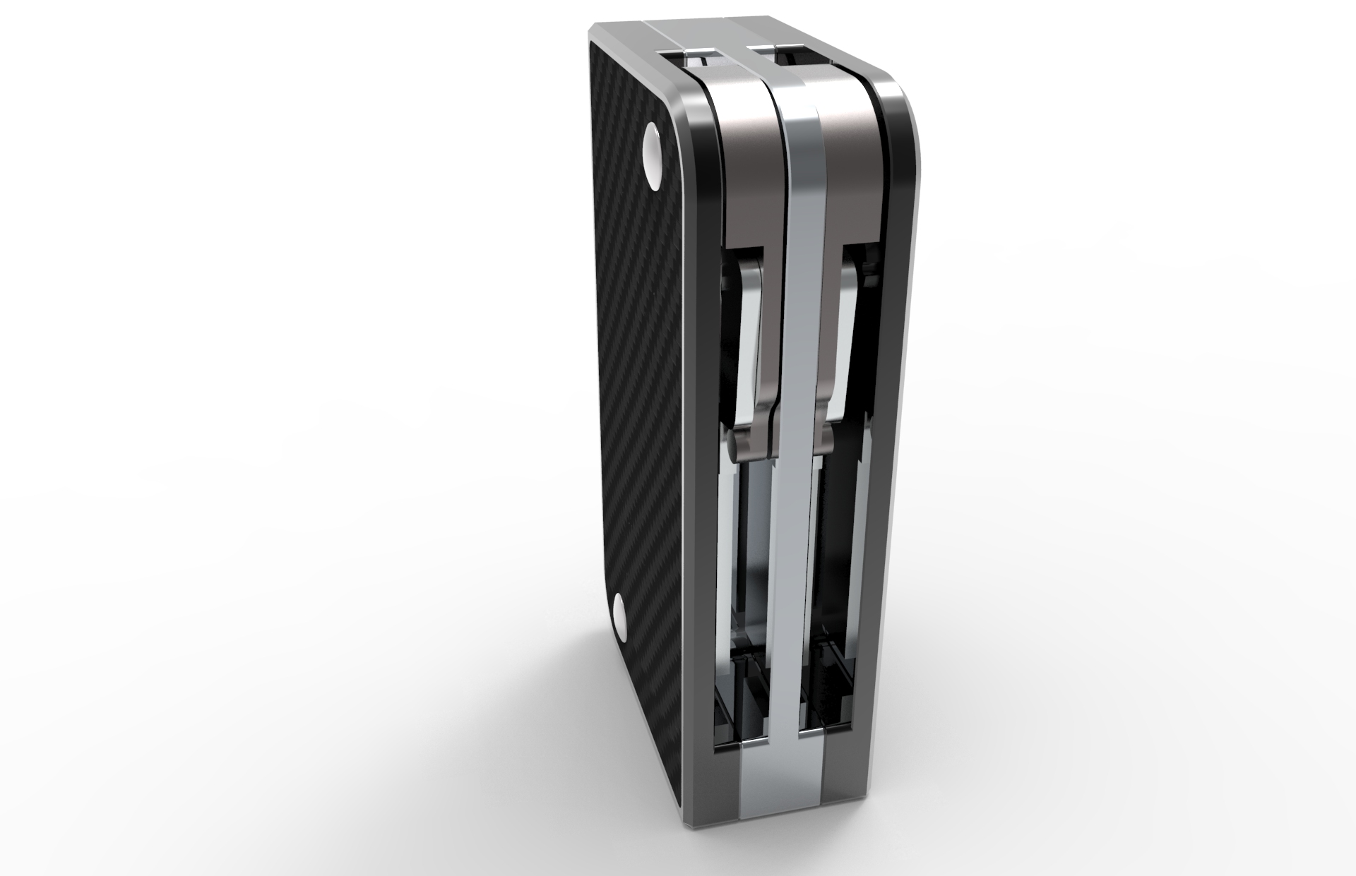 Carbon fiber decorative key bag，It can hold four keys，Built in GPS chip，