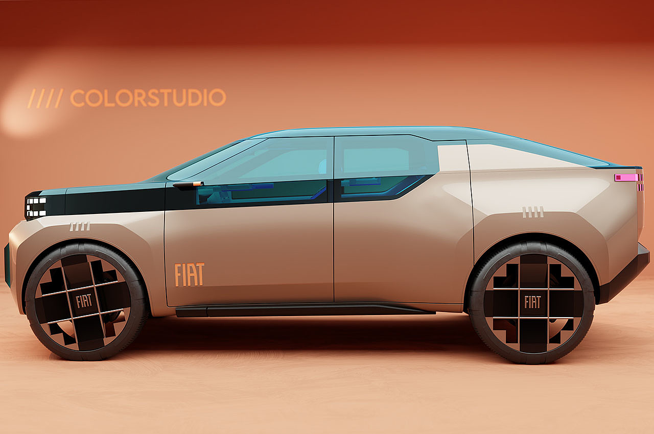 automobile，industrial design，Fiat，The Panda Concept，