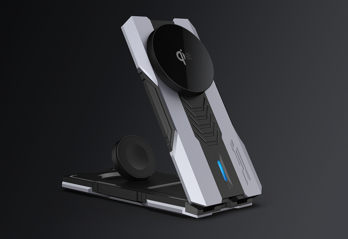 Mecha Super Magnetic Three-in-One Wireless Charger，