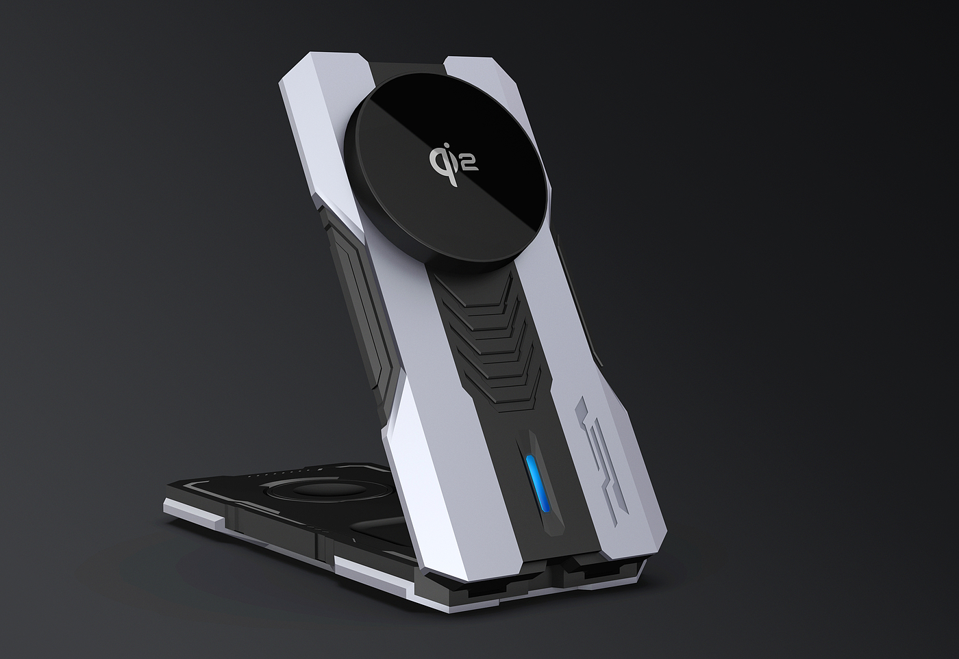 Mecha Super Magnetic Three-in-One Wireless Charger，