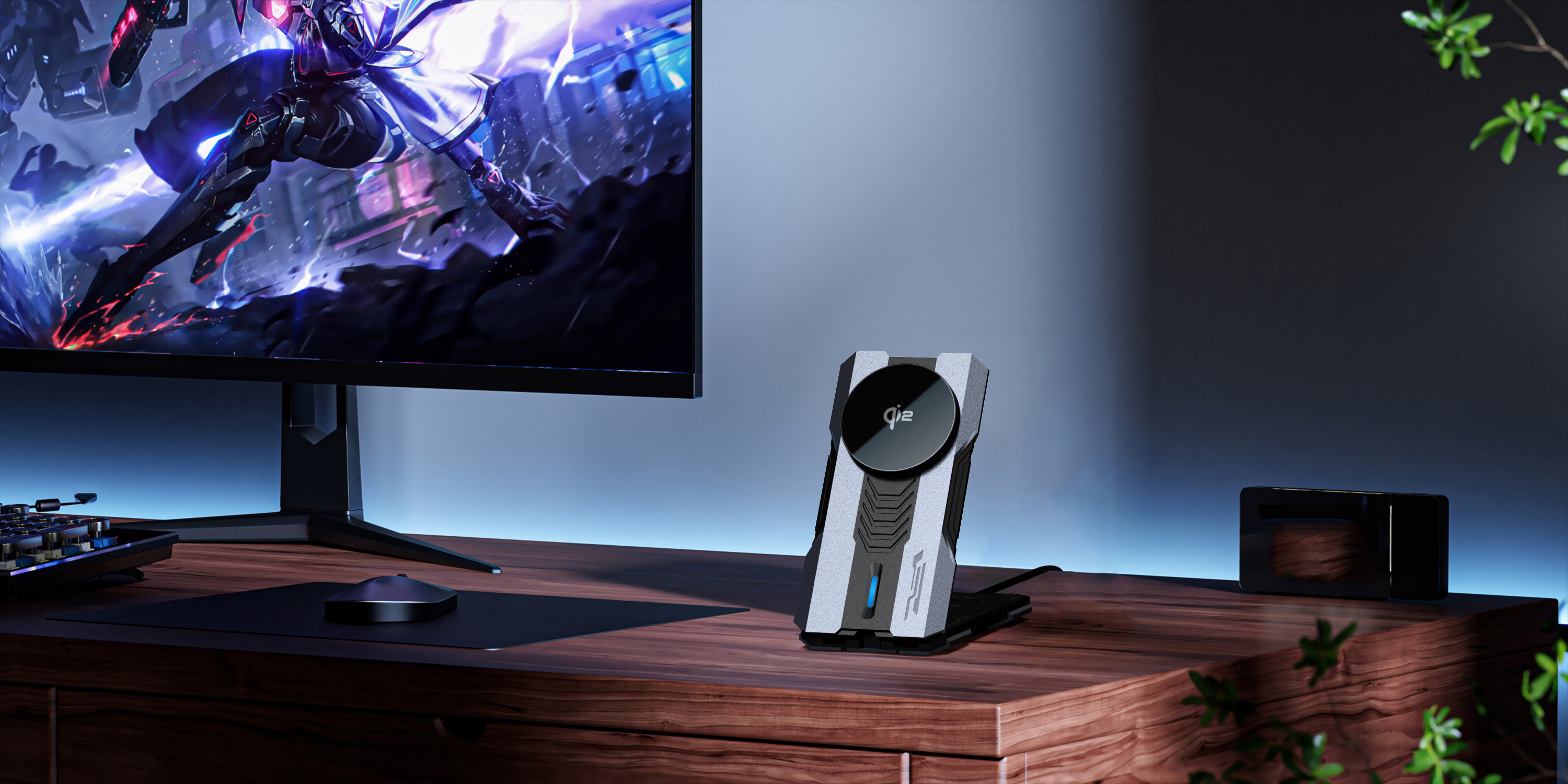 Mecha Super Magnetic Three-in-One Wireless Charger，