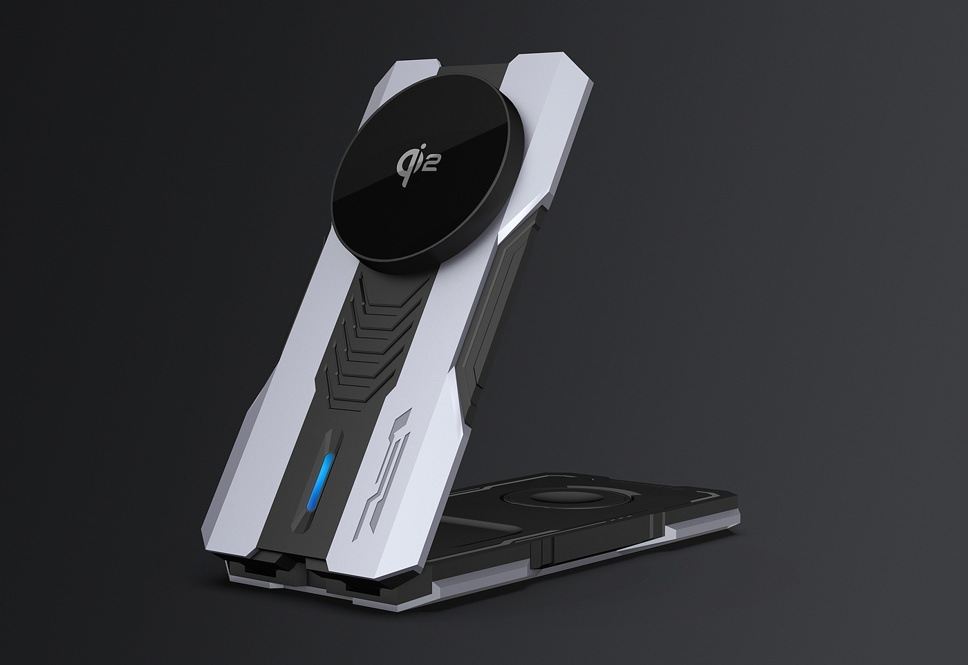 Mecha Super Magnetic Three-in-One Wireless Charger，