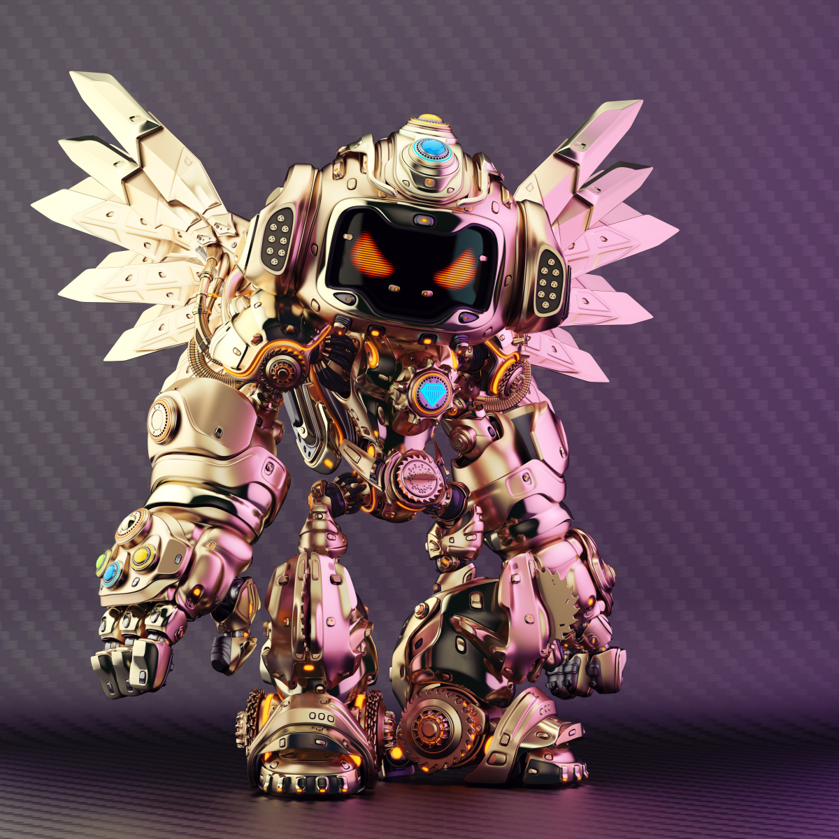 Golden bot，robot，Model，equipment，Cool，