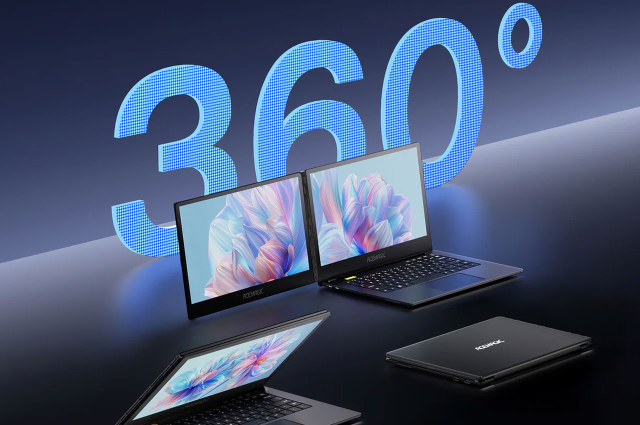 Double screen，business affairs，notebook，fold，science and technology，