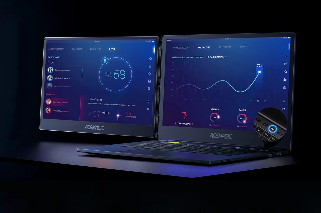 Double screen，business affairs，notebook，fold，science and technology，