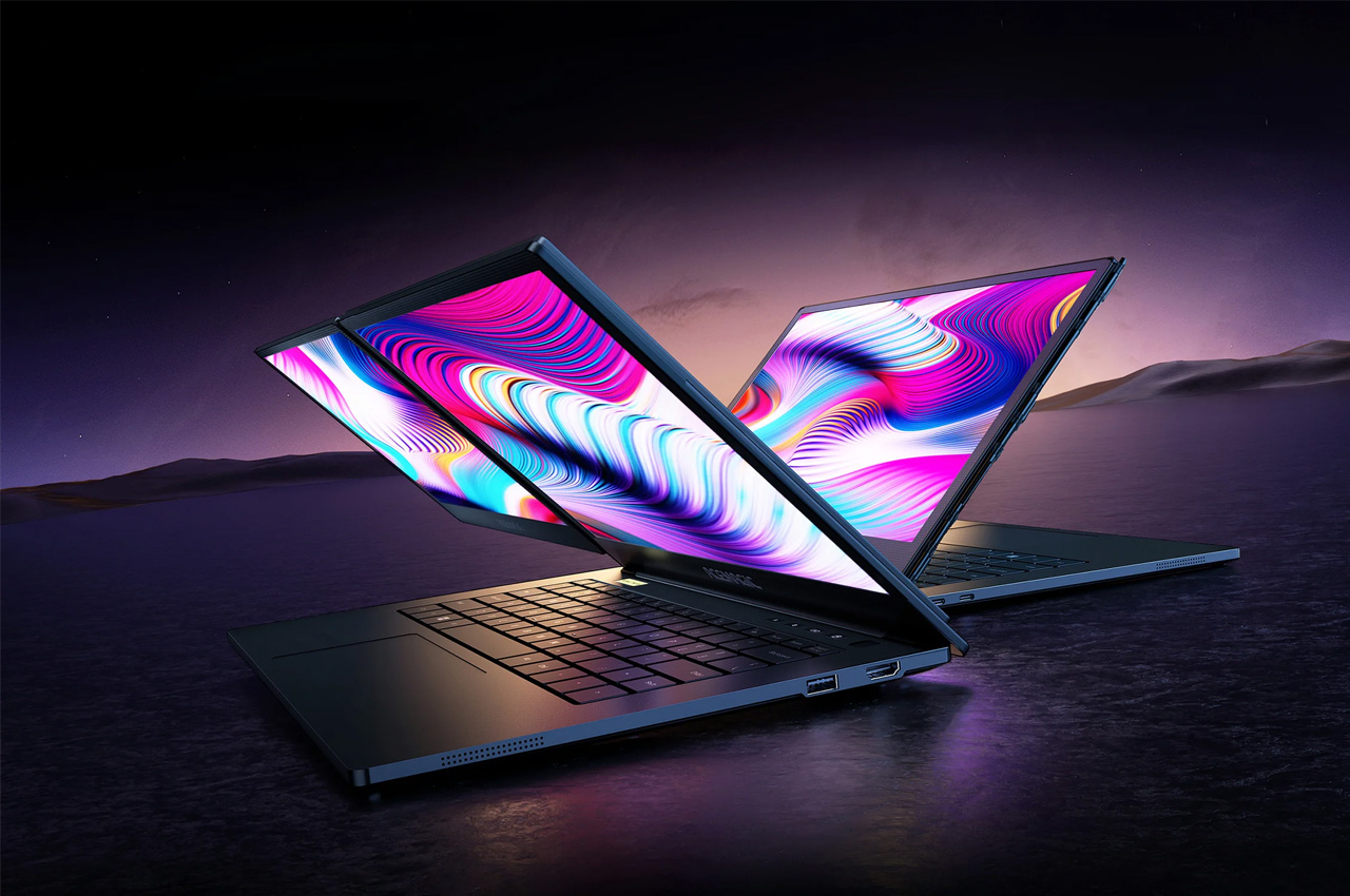 Double screen，business affairs，notebook，fold，science and technology，