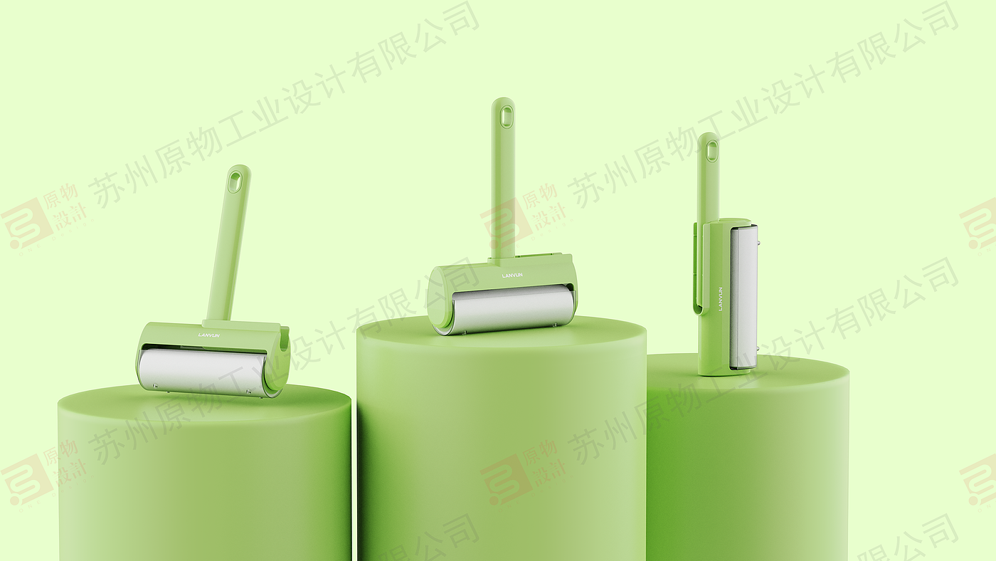 Toilet brush，Pot brush design，Design of Roller Hair Sticker，Household cleaning kit combination design，avocado green color matching，