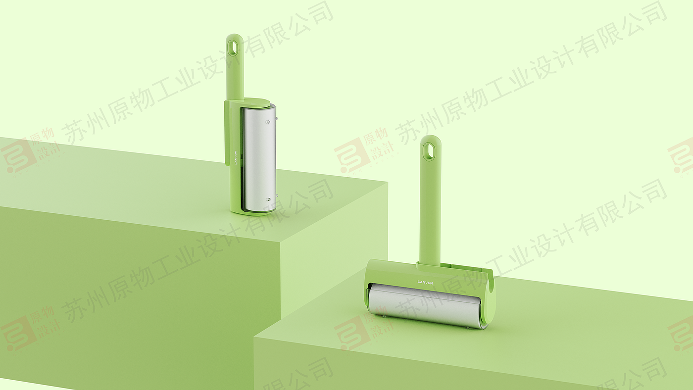 Toilet brush，Pot brush design，Design of Roller Hair Sticker，Household cleaning kit combination design，avocado green color matching，