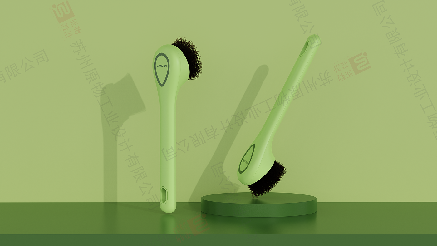 Toilet brush，Pot brush design，Design of Roller Hair Sticker，Household cleaning kit combination design，avocado green color matching，