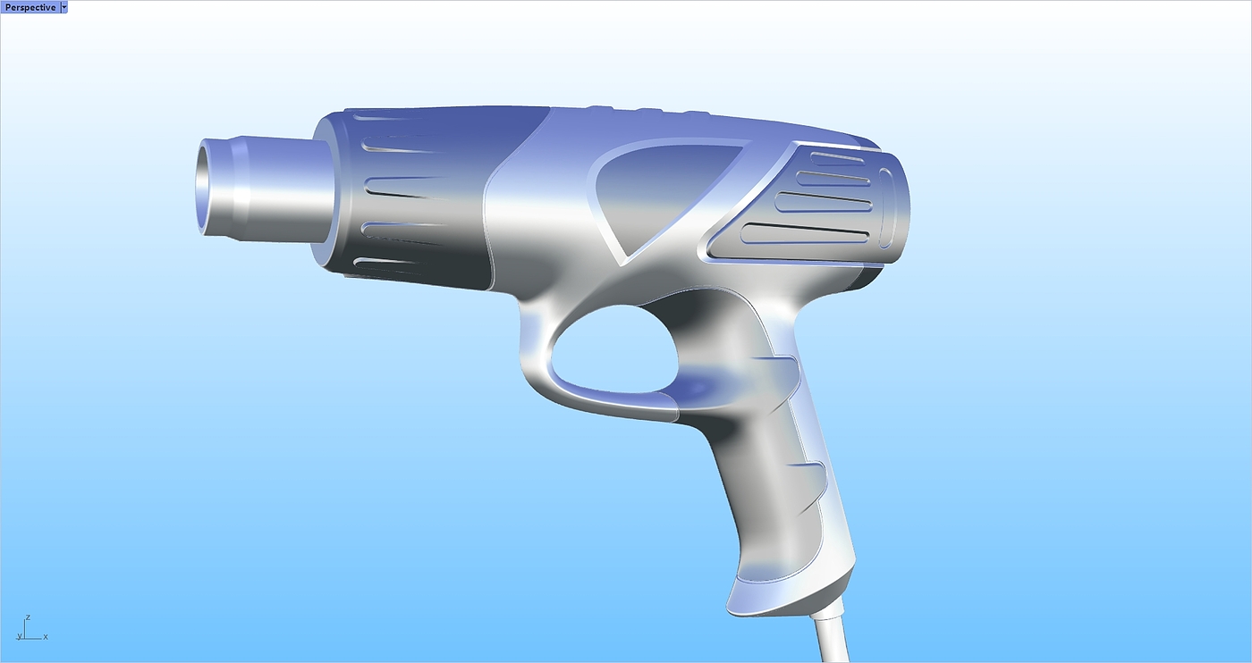 Hot air gun，Design，modeling，Modeling tutorial，Rhinoceros tutorial，Rhino modeling，Tutorial sharing，Rhino tutorial，