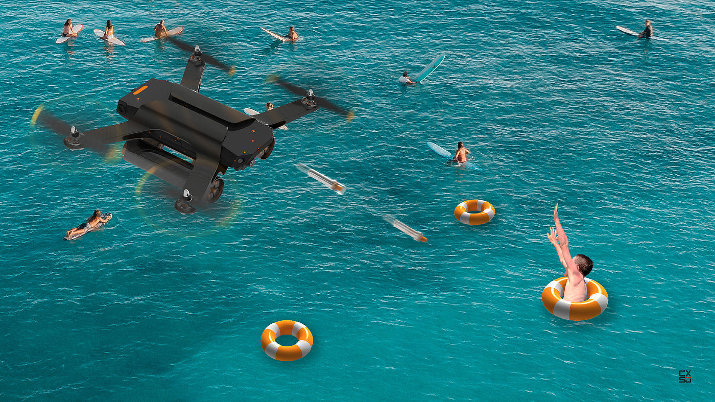 Water Rescue，UAV，product design，id，Intelligent device，sample reels，