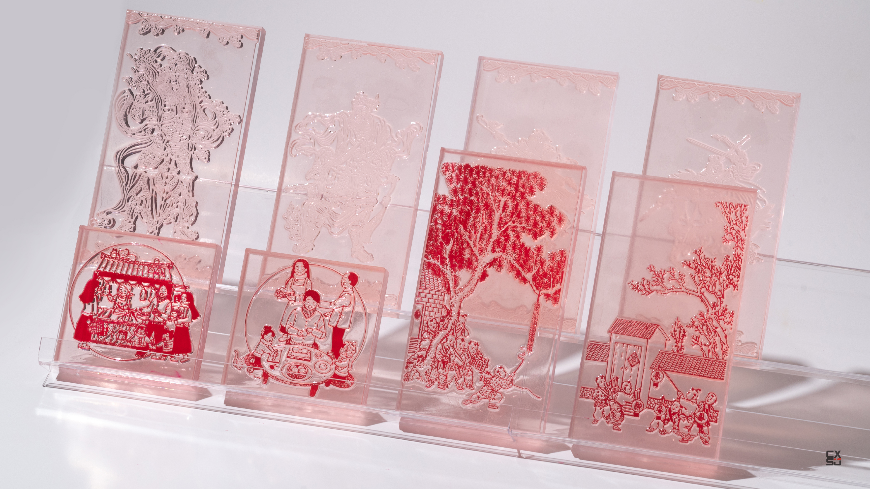 Intangible cultural heritage，woodblock，New Year pictures，interactive，customs of the year，Cultural and creative products，product design，sample reels，