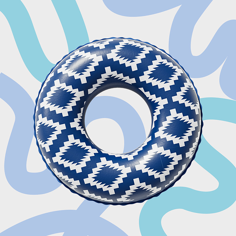 Fashion swimming ring，dopamine，children swimming，