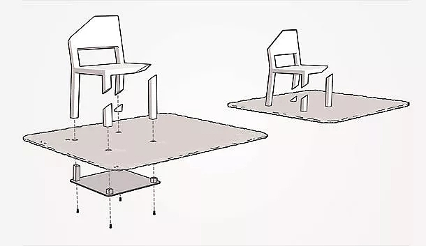 Bookchair collection，Lift chair，Divide seat，Peter Bristol，steel wire，