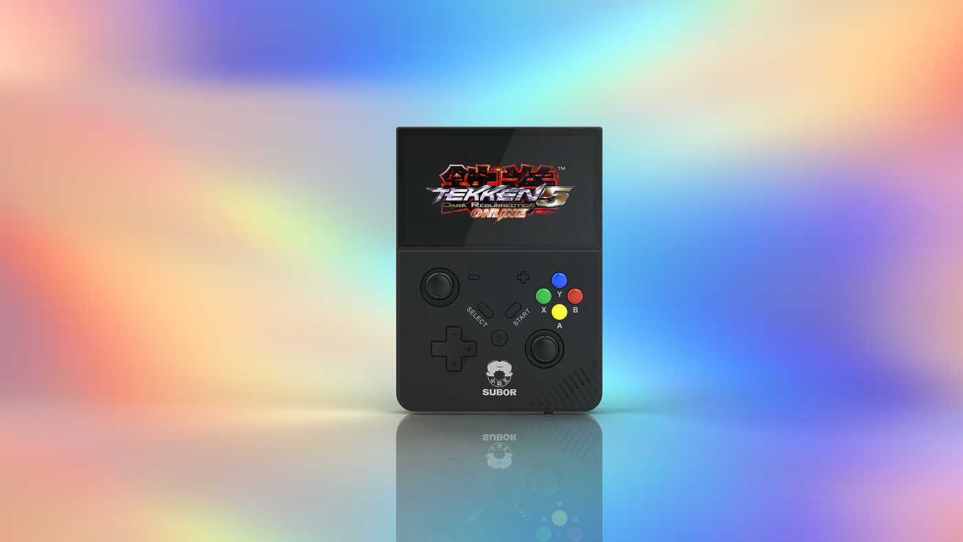 Little Overlord Game Machine，SUBOR，PSD game machine，Portable Handheld Computer，Fighting Arcade，Classic game console，SFC, red and white machine game，ID design，