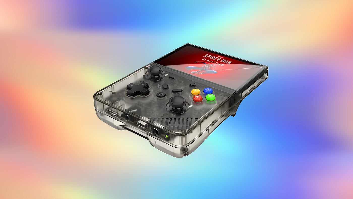 Little Overlord Game Machine，SUBOR，PSD game machine，Portable Handheld Computer，Fighting Arcade，Classic game console，SFC, red and white machine game，ID design，