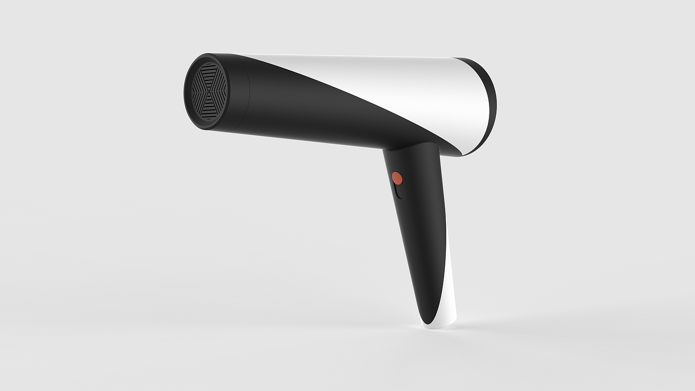 Hair Dryer/Simple Black and White Color Matching，