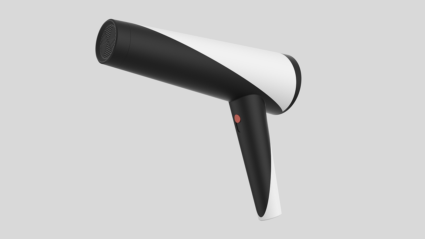 Hair Dryer/Simple Black and White Color Matching，