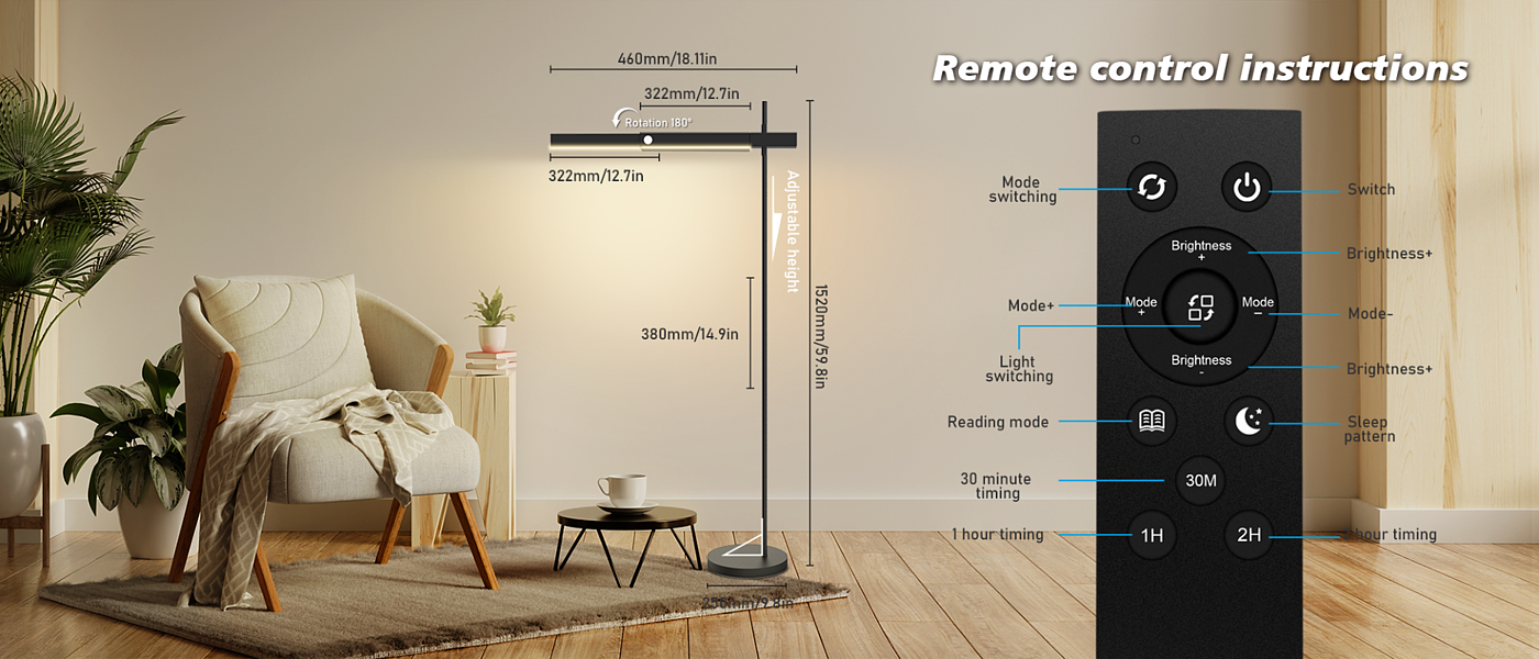 Floor lamp，Folding floor lamp，