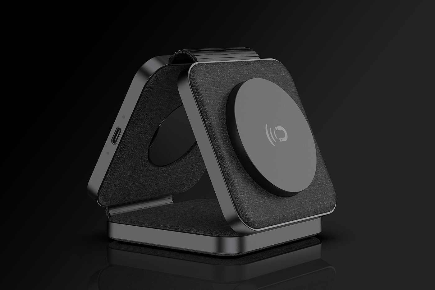 Magnetic three-in-one wireless charging，