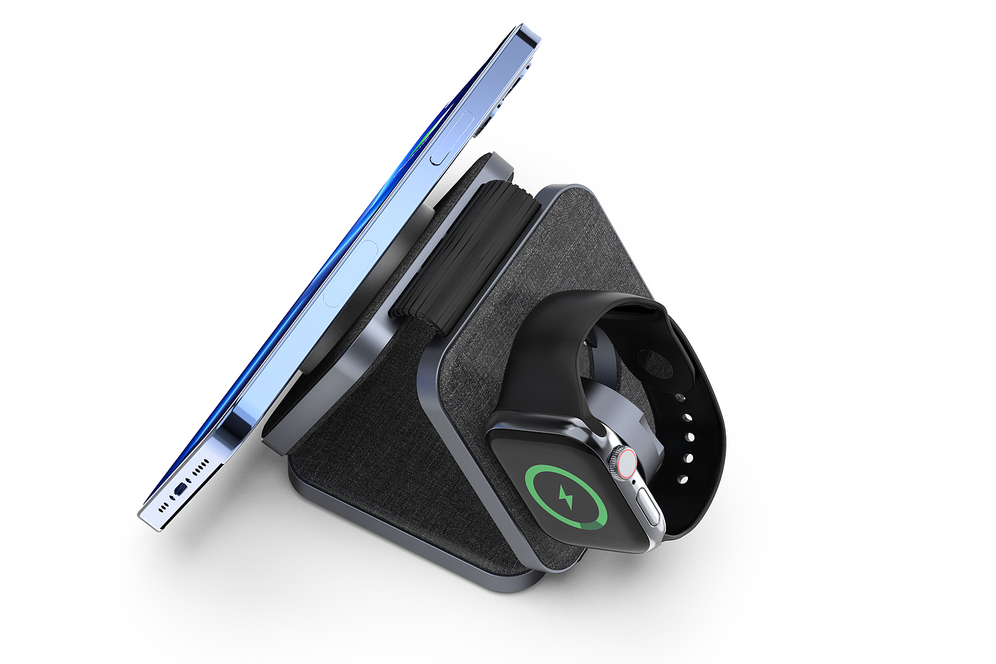 Magnetic three-in-one wireless charging，