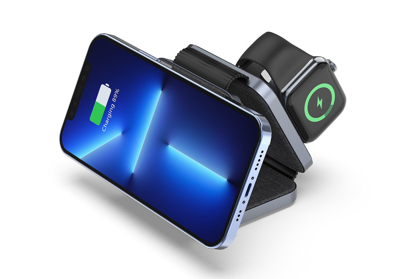 Magnetic three-in-one wireless charging，