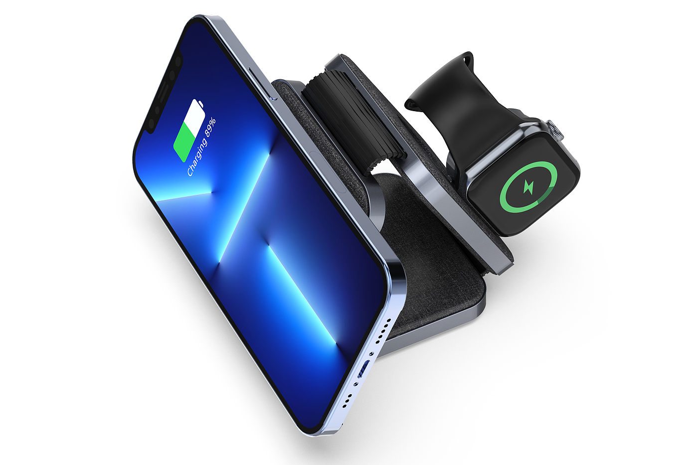 Magnetic three-in-one wireless charging，