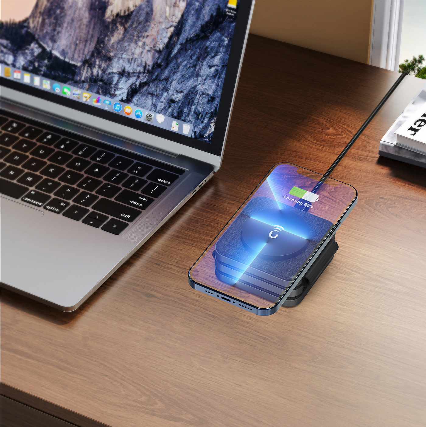 Magnetic three-in-one wireless charging，