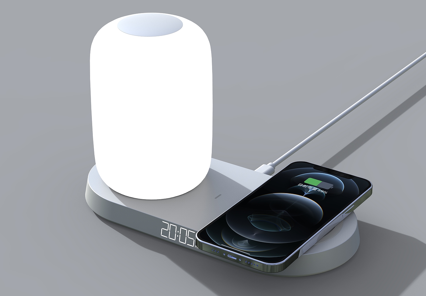 Night light wireless charging，