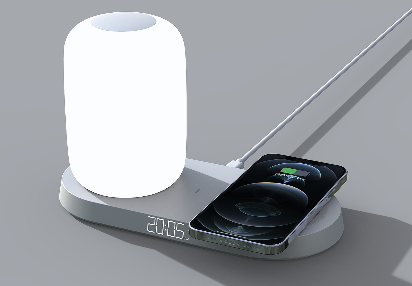 Night light wireless charging，