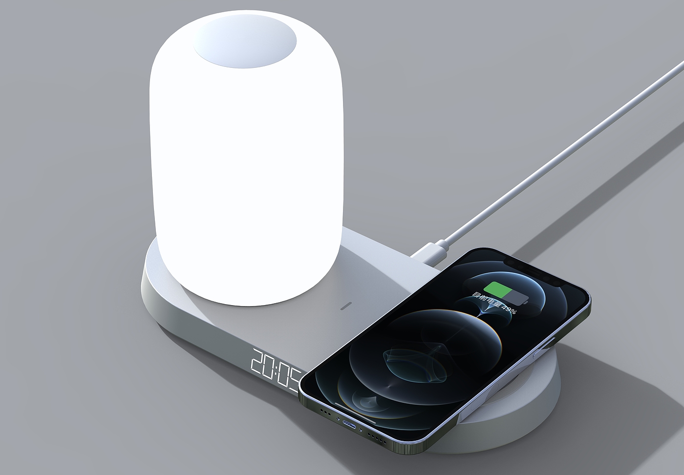 Night light wireless charging，