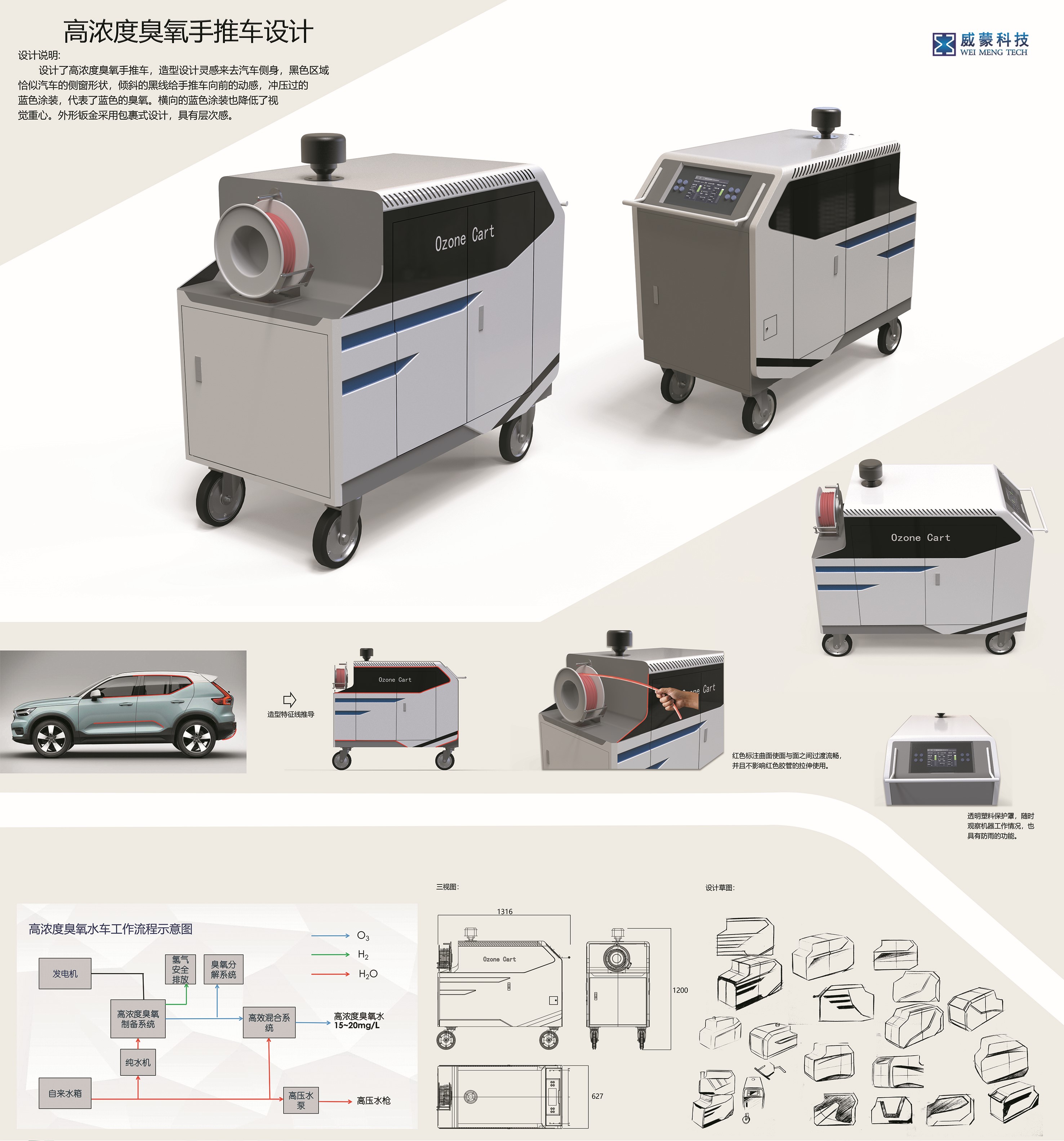 ozone，wheelbarrow，disinfect，sterilization，