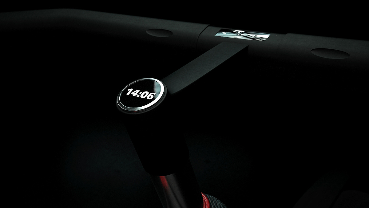 one:cycle，Bicycle，conceptual design，Red and black，Octane rendering，