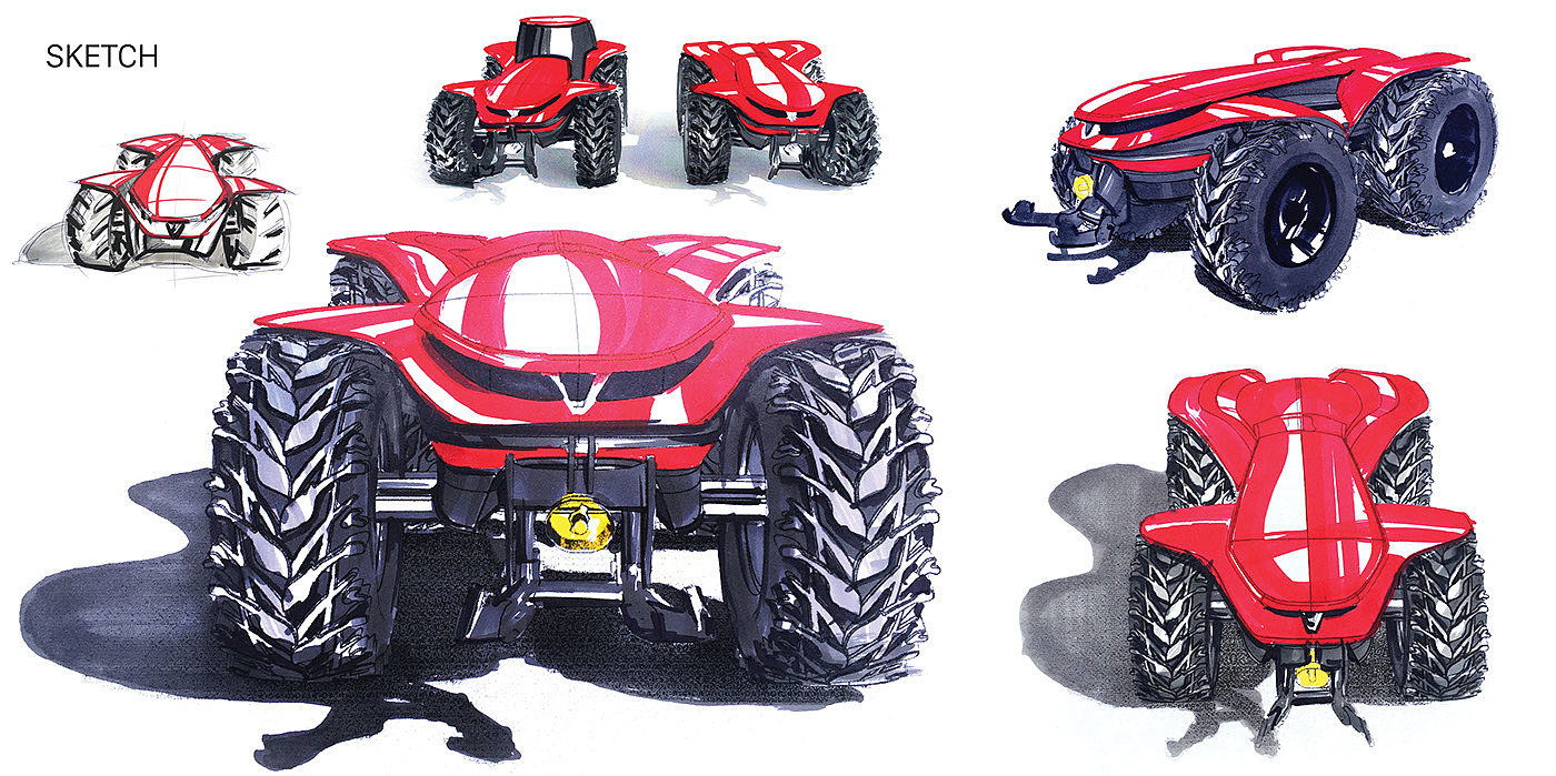 Valtra H202，conceptual design，hydrogen fuel，Electric drag，Automatic driving，Remote control，security，