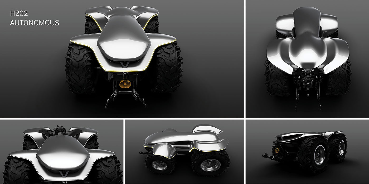 Valtra H202，conceptual design，hydrogen fuel，Electric drag，Automatic driving，Remote control，security，