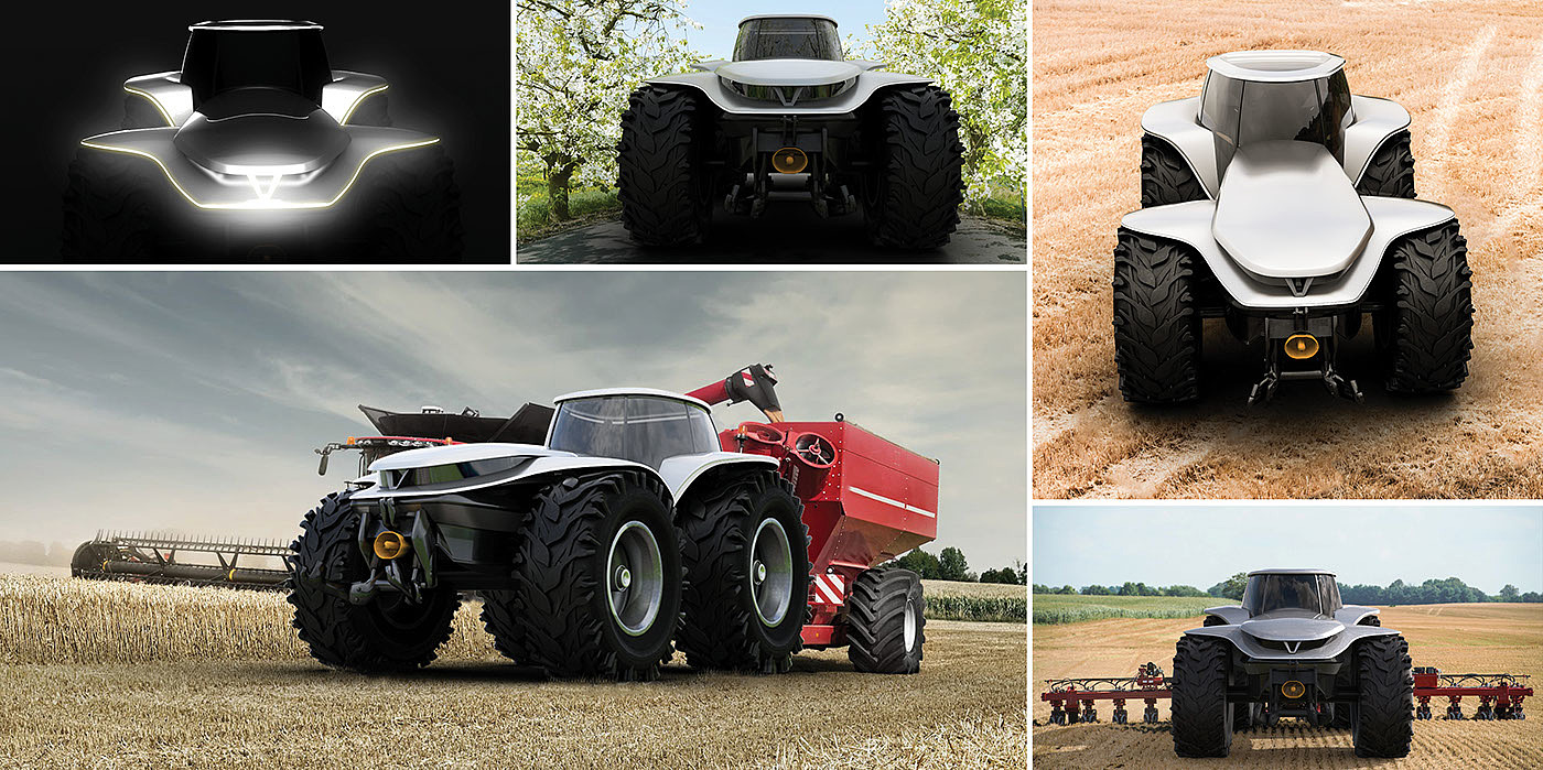 Valtra H202，conceptual design，hydrogen fuel，Electric drag，Automatic driving，Remote control，security，