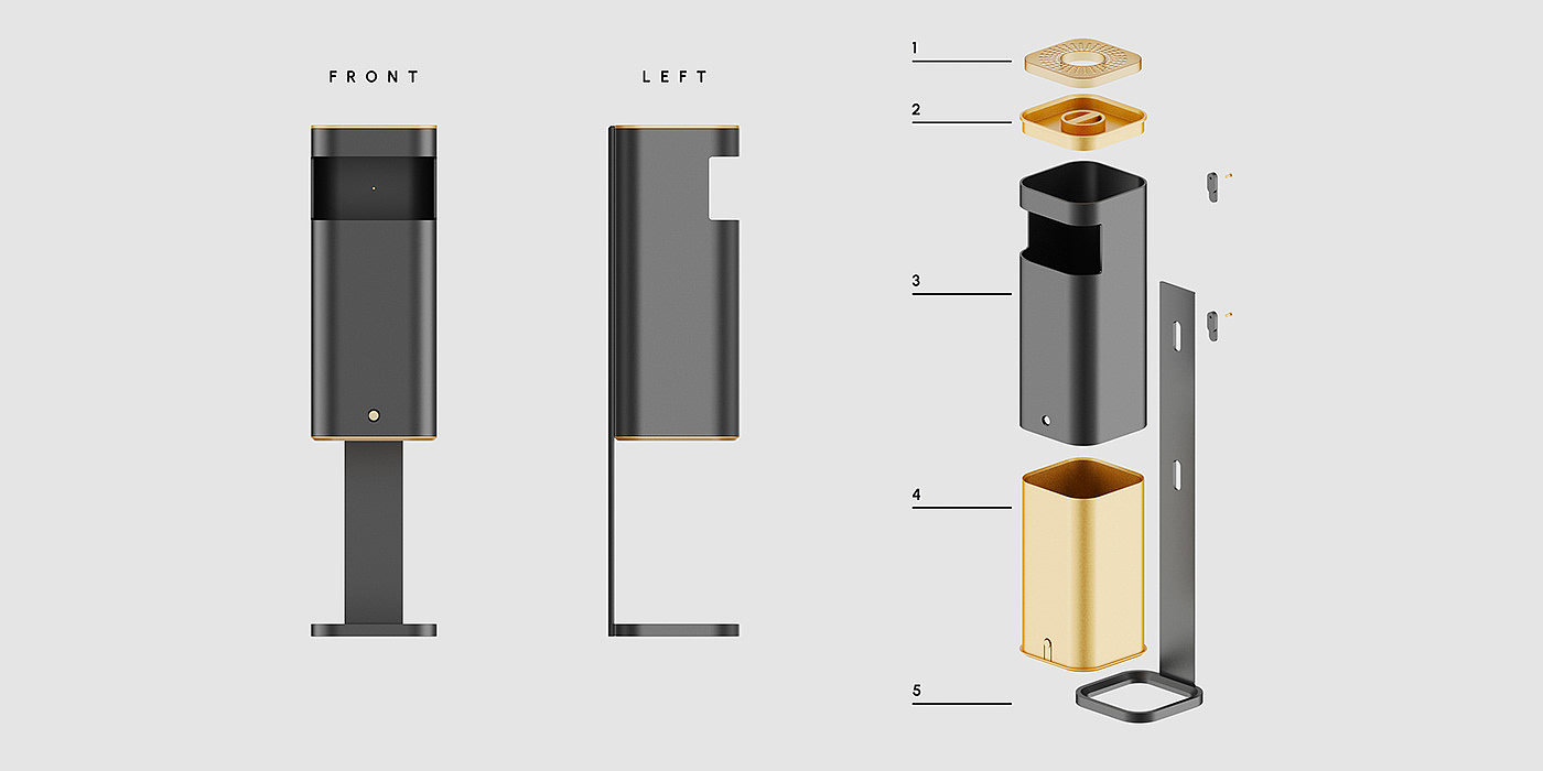 industrial design，Urban trash can，product design，