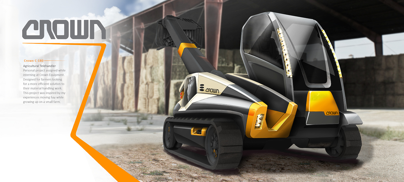 conceptual design，cargo handling ，Forklift，Agricultural crane，C-180 Forklift，