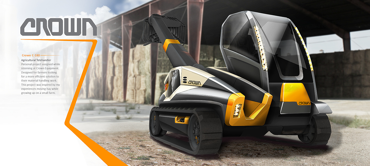 conceptual design，cargo handling ，Forklift，Agricultural crane，C-180 Forklift，