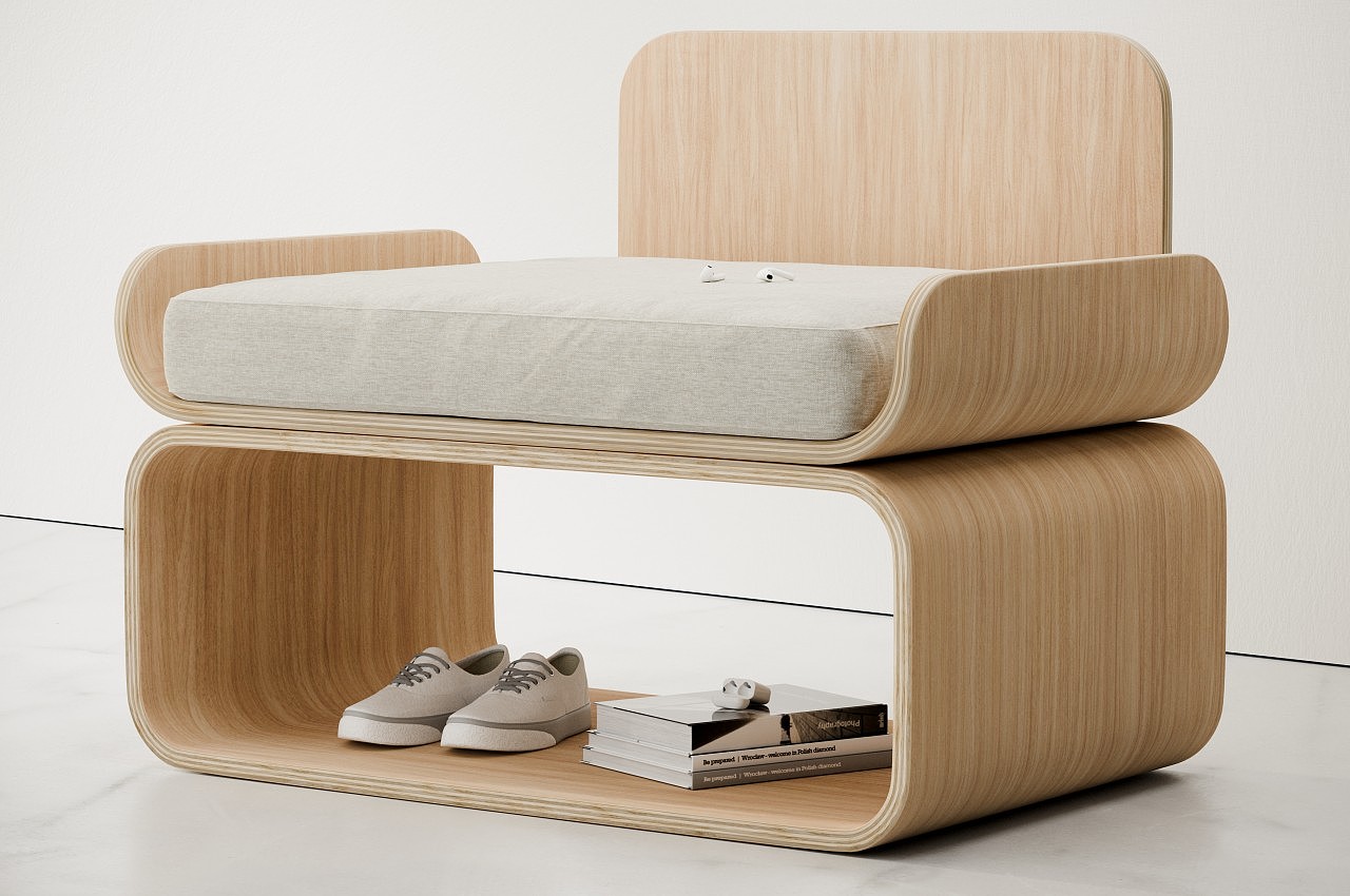 Minimalism，wooden ，furniture design ，